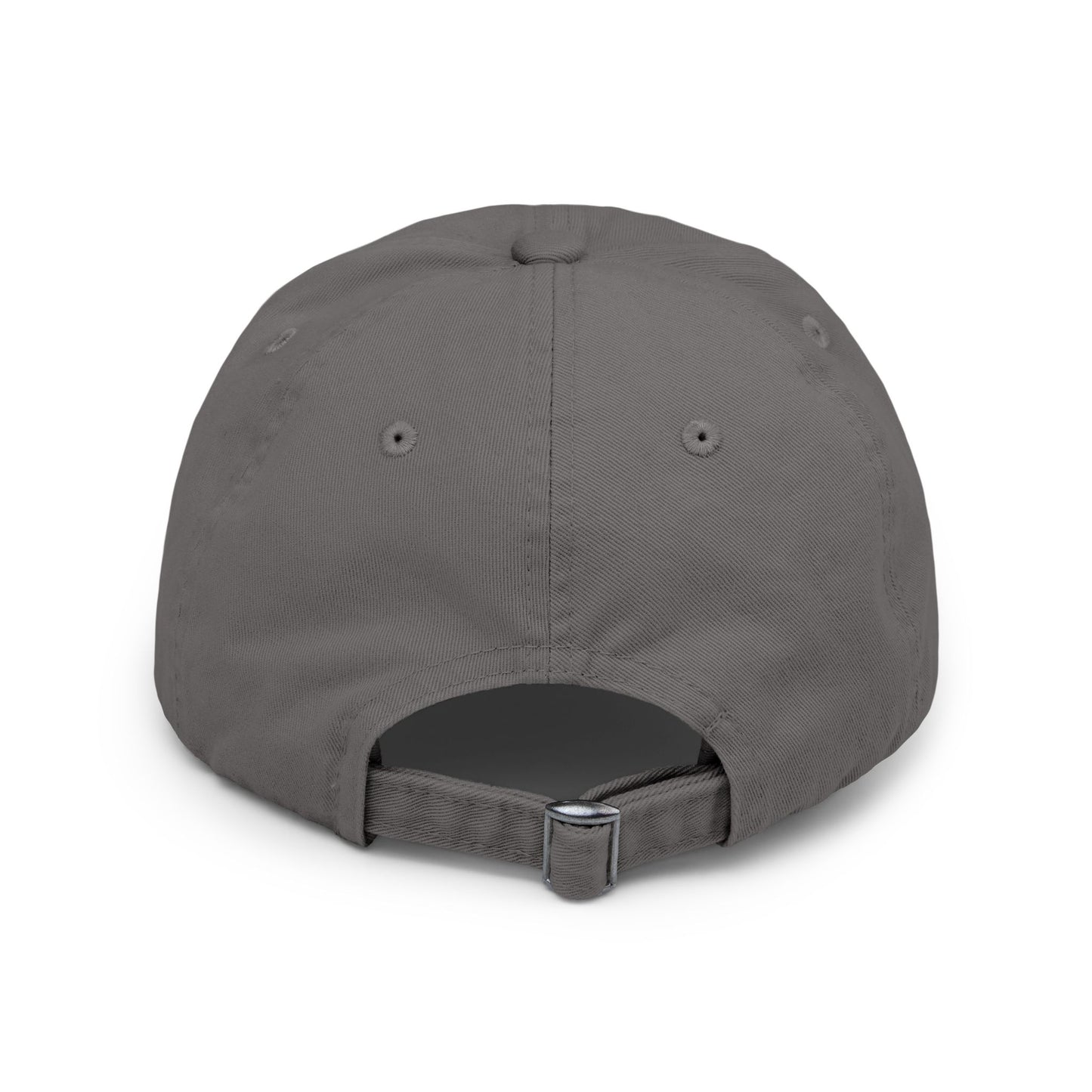 Grey Unisex Distressed Hat - back