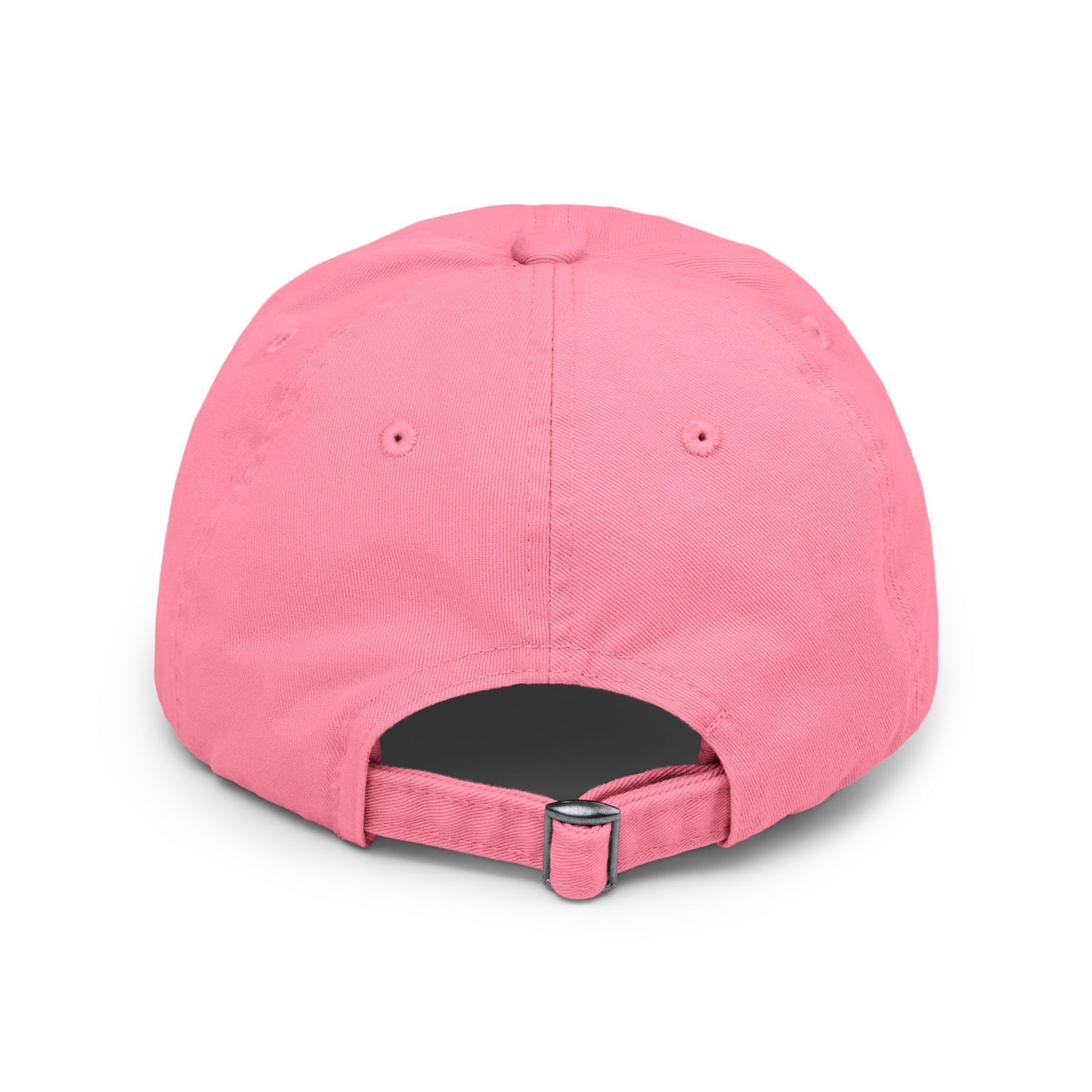 Pink Unisex Distressed Hat - back