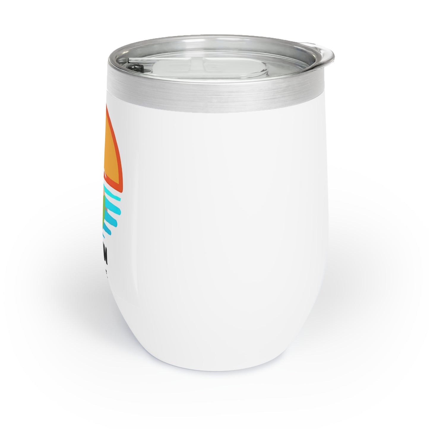 White chill wine tumbler - side view