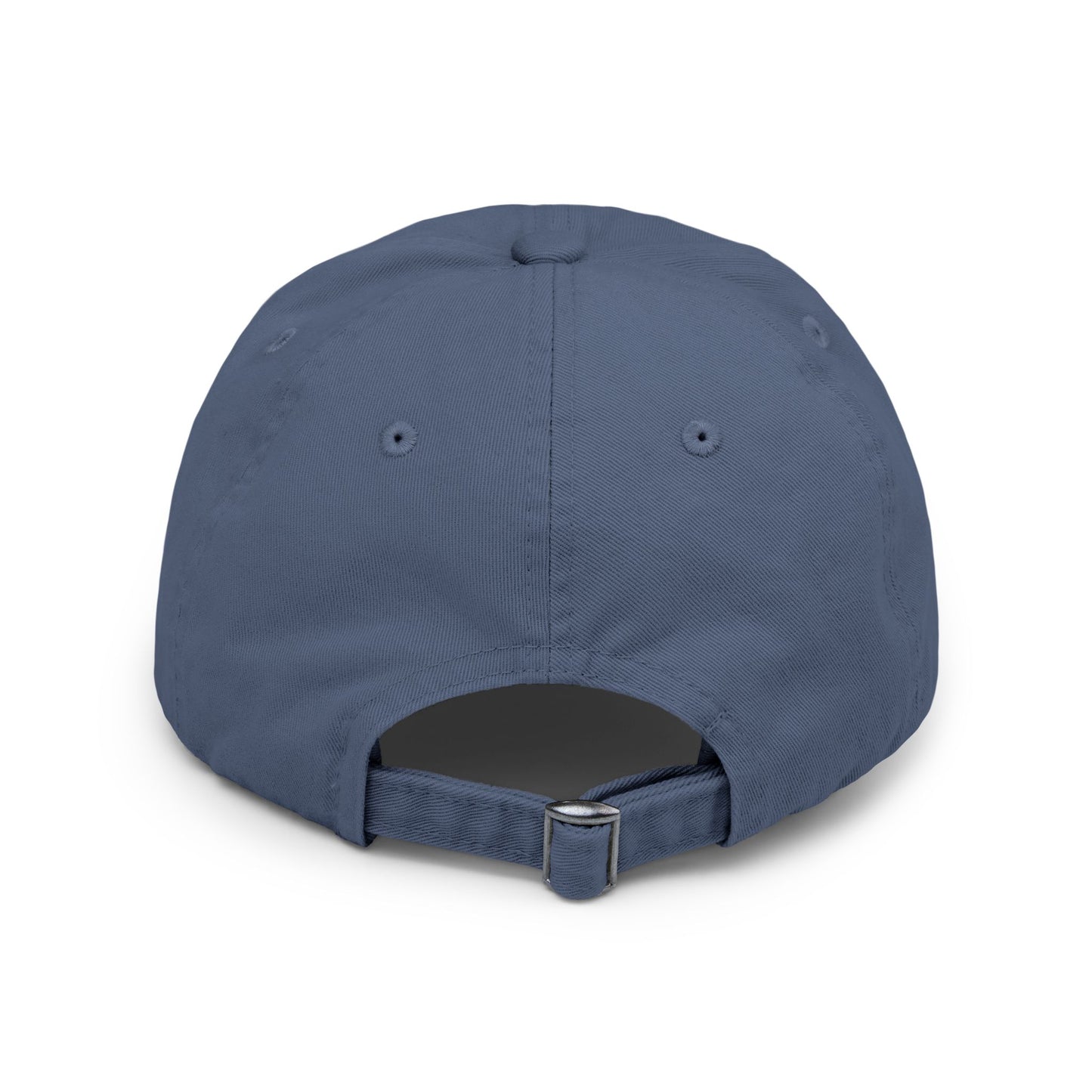 Navy Unisex Distressed Hat - back