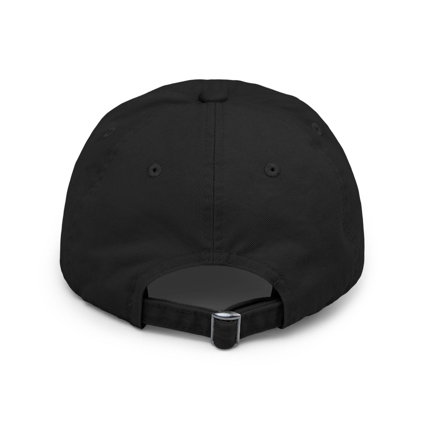 Black Unisex Distressed Hat - back