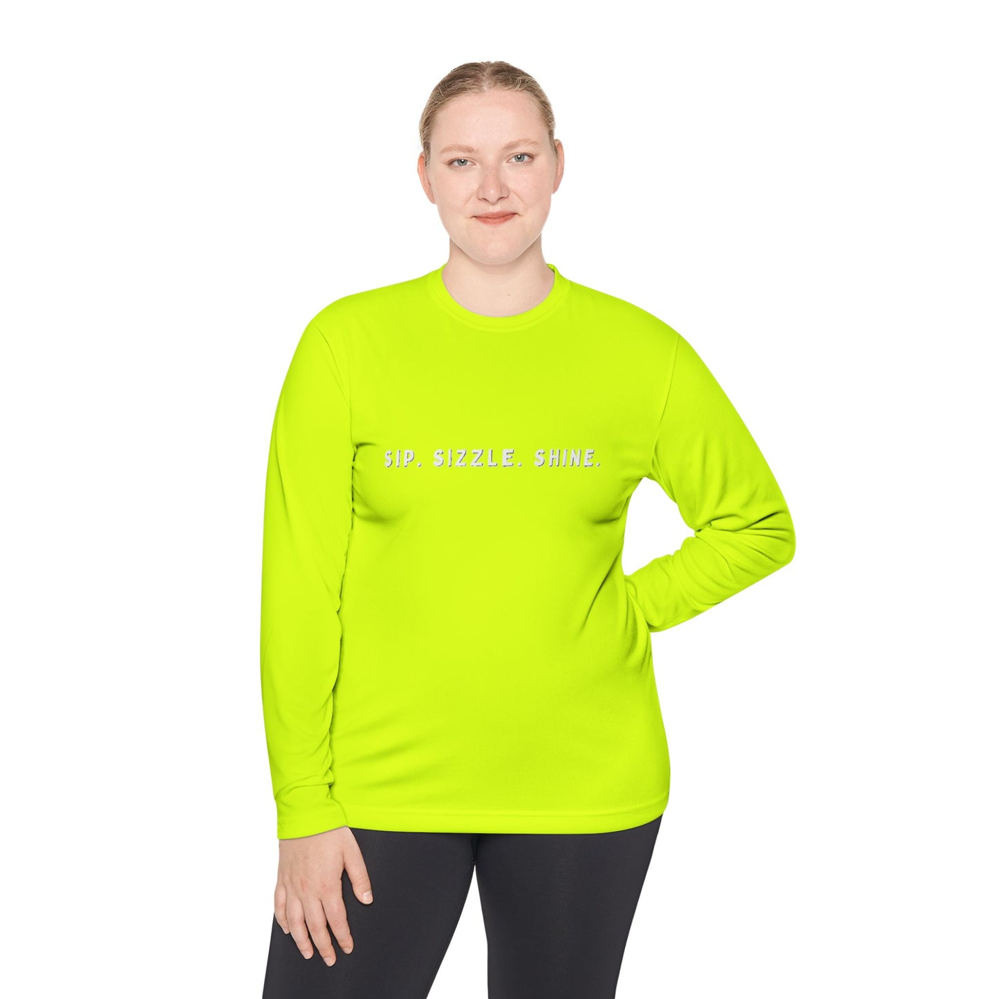 Yellow Unisex Lightweight Long Sleeve Tee: front