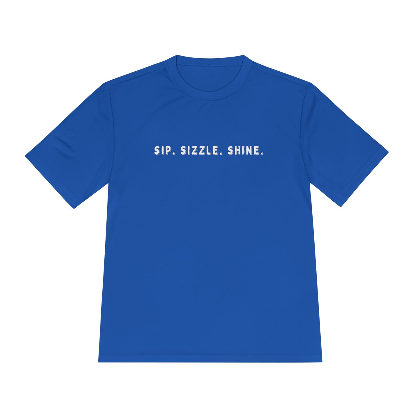 Blue Unisex Moisture-Wicking Tee: front