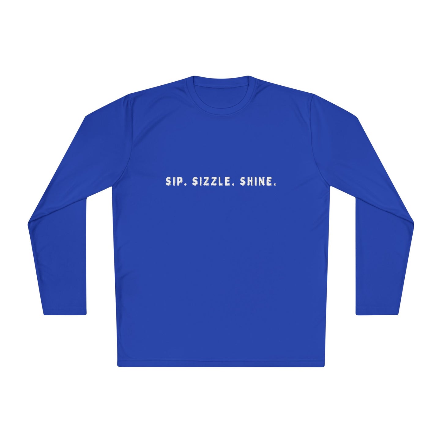 Blue Unisex Lightweight Long Sleeve Tee: front