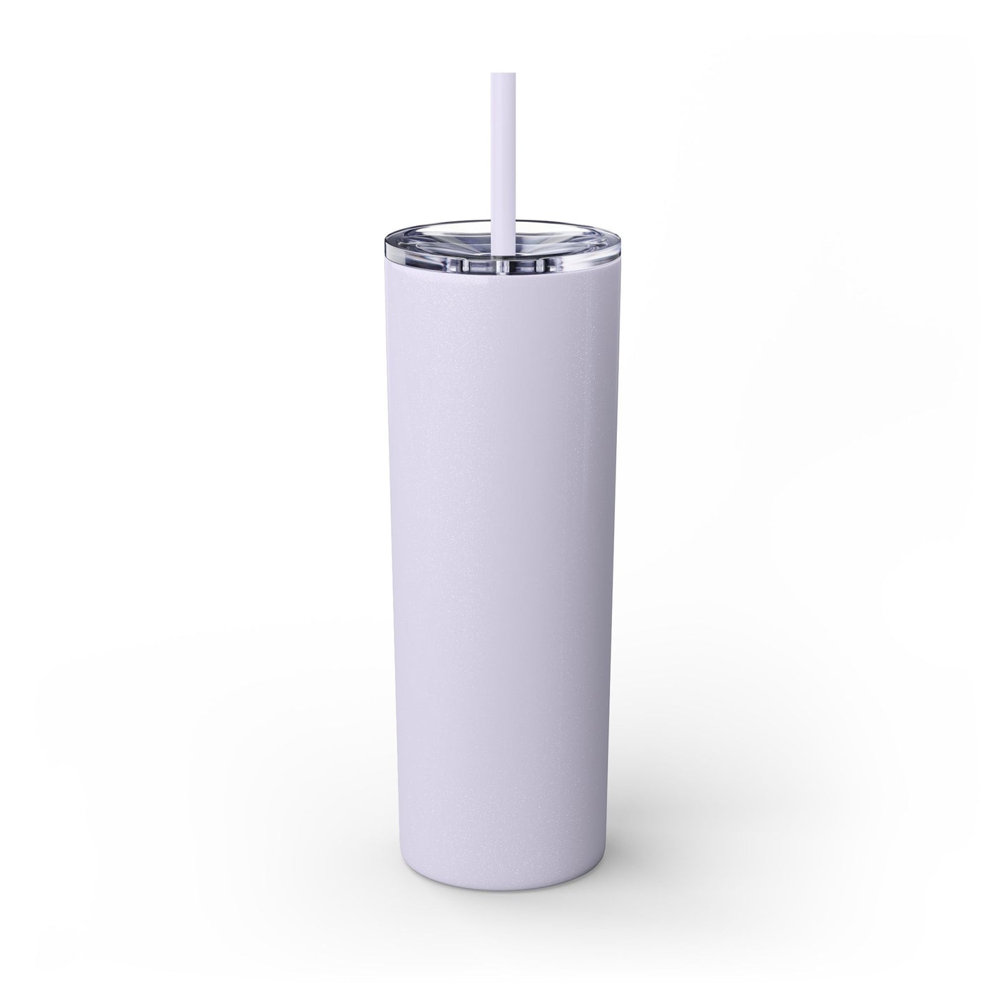 White Tumbler with straw, 20oz - back