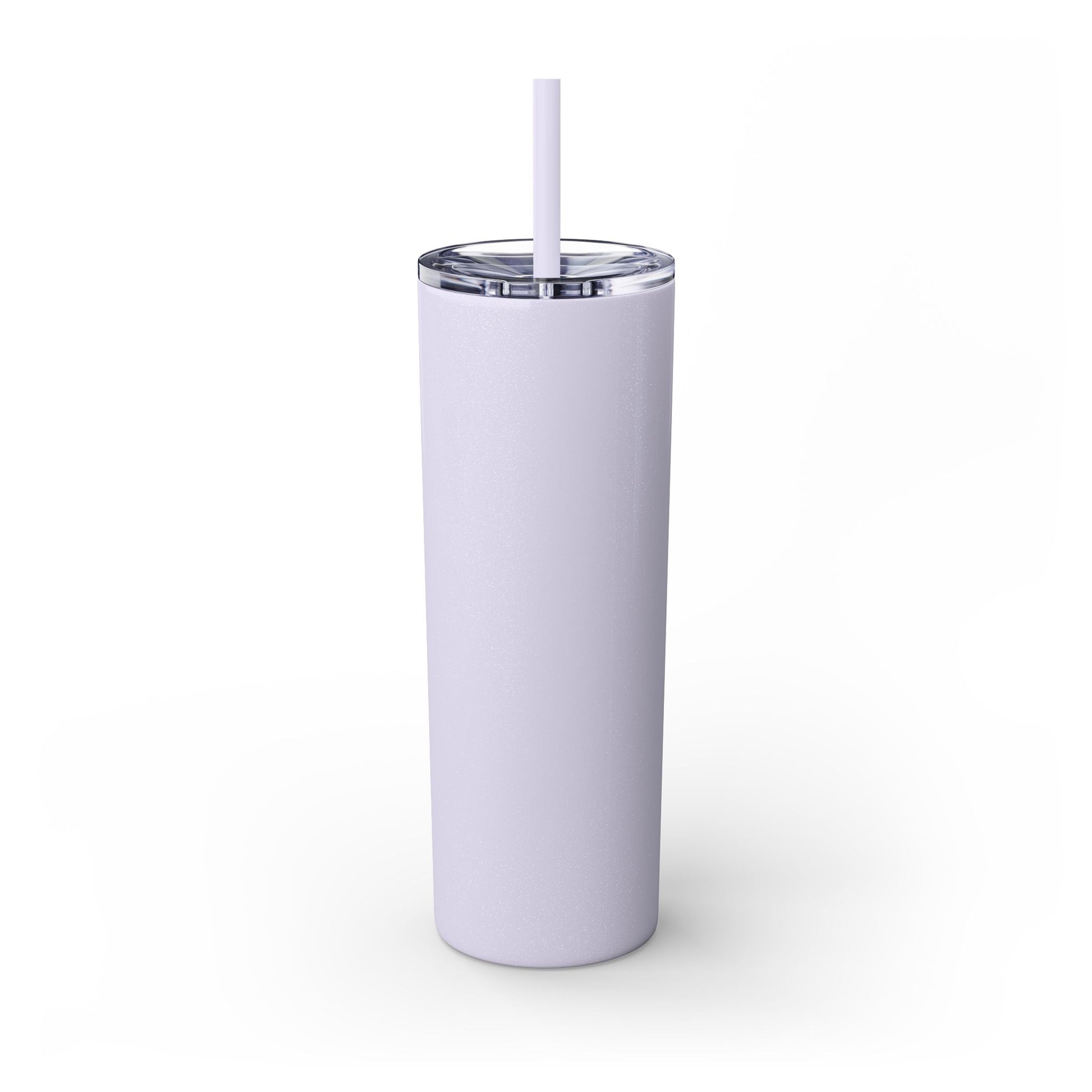 White Tumbler with straw, 20oz - back