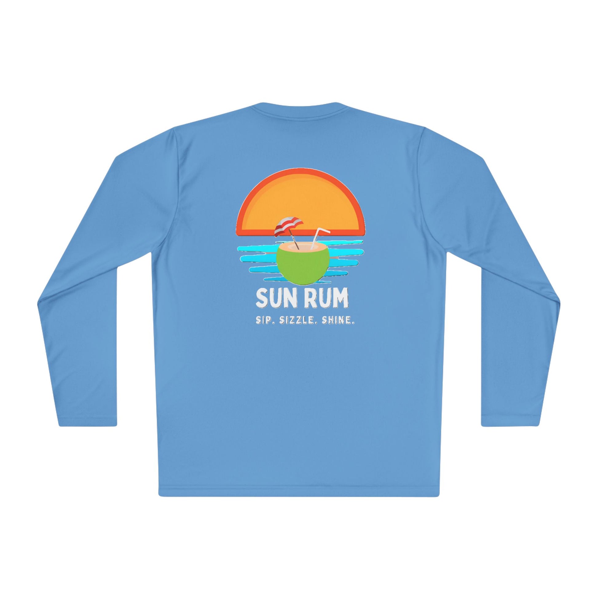 Light Blue Unisex Lightweight Long Sleeve Tee: back