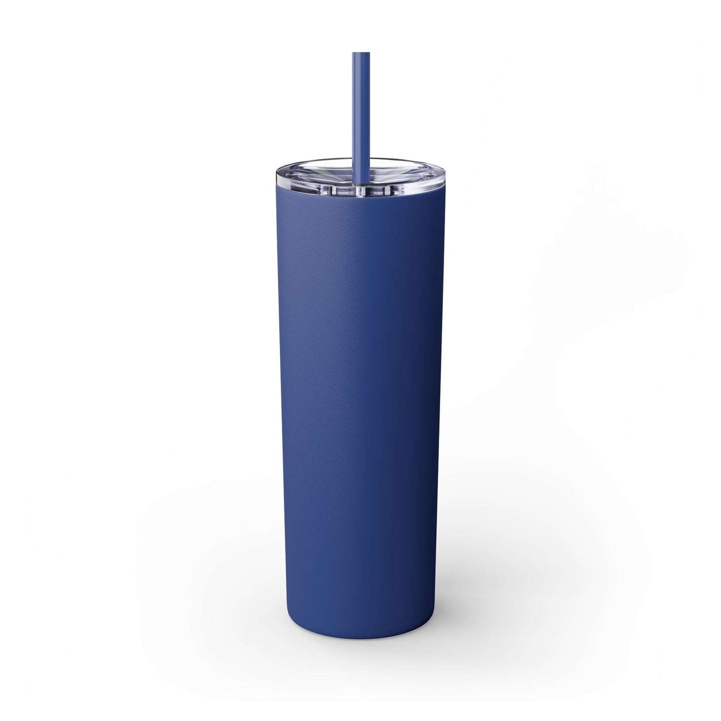 Blue Tumbler with straw, 20oz - back