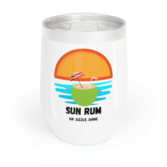 White chill wine tumbler - front view