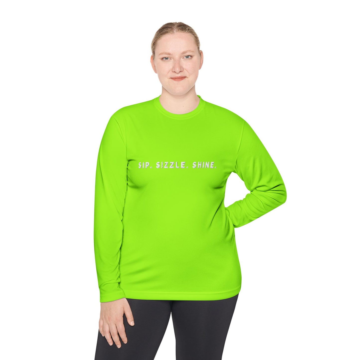 Lime Unisex Lightweight Long Sleeve Tee: front