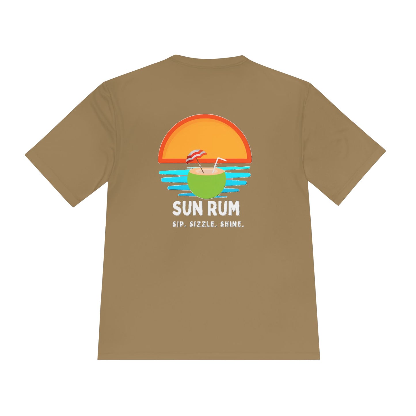 Brown Unisex Moisture-Wicking Tee: back
