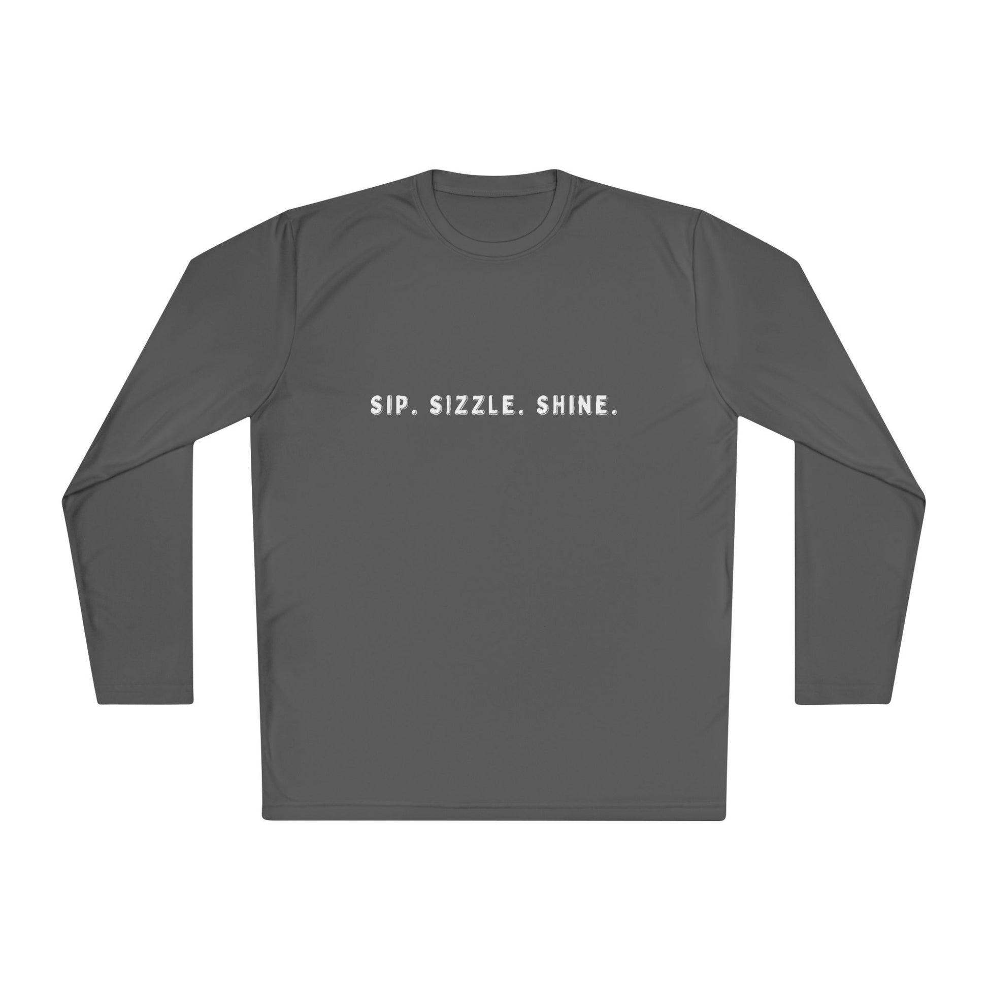 Dark Grey Unisex Lightweight Long Sleeve Tee: front