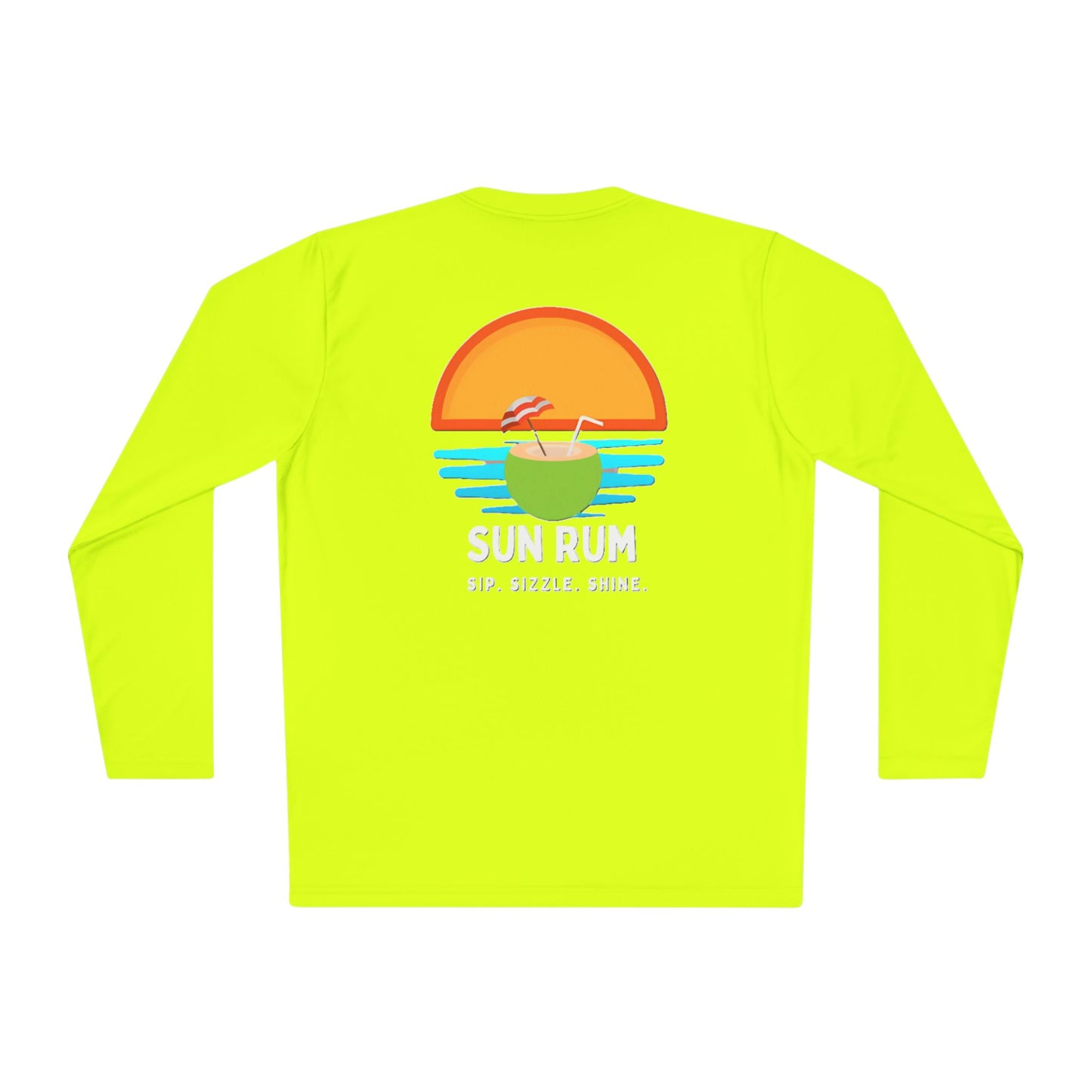 Yellow Unisex Lightweight Long Sleeve Tee: back