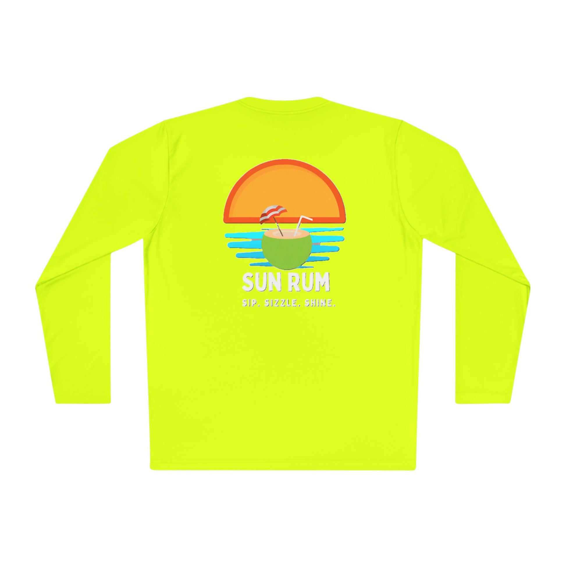 Yellow Unisex Lightweight Long Sleeve Tee: back