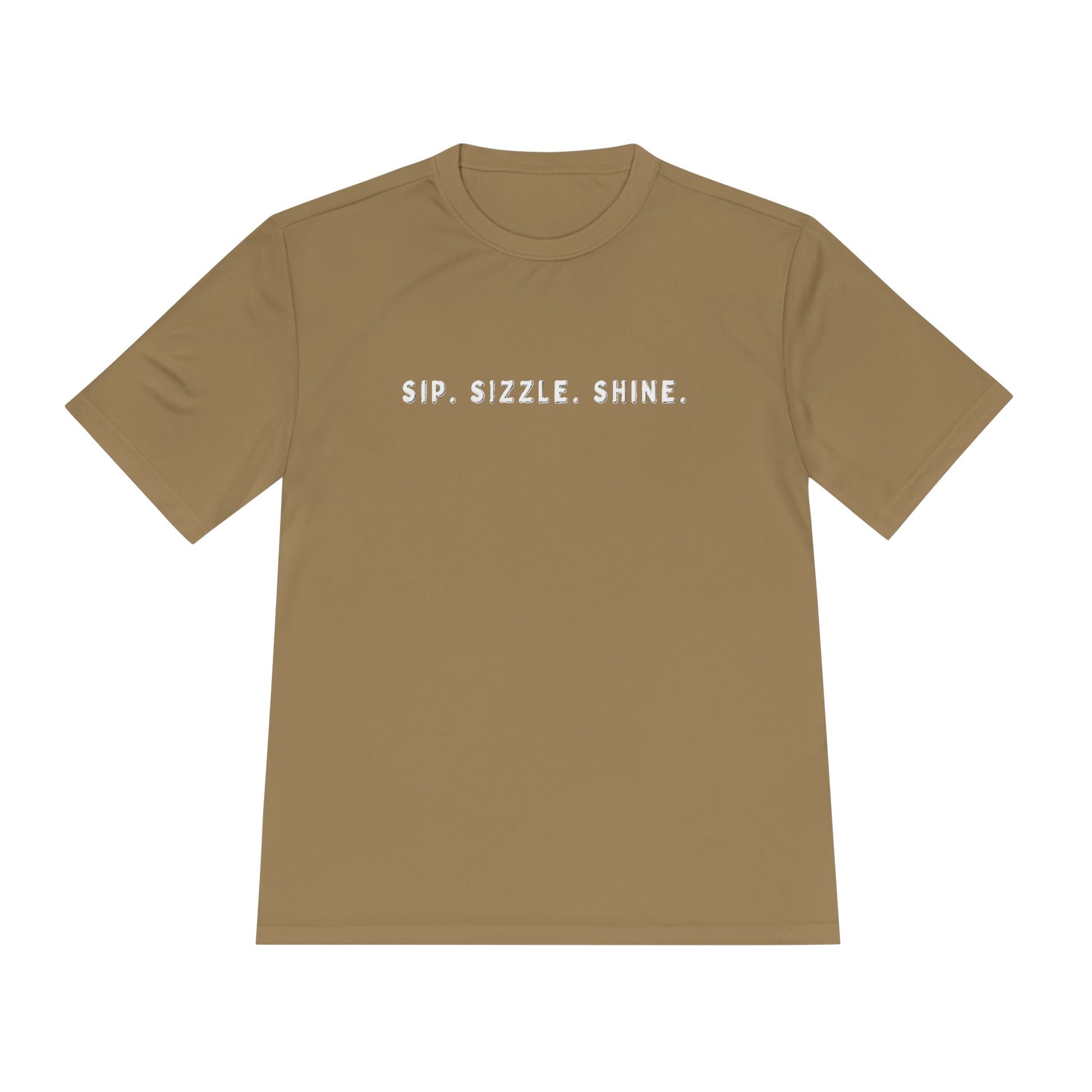 Brown Unisex Moisture-Wicking Tee: front