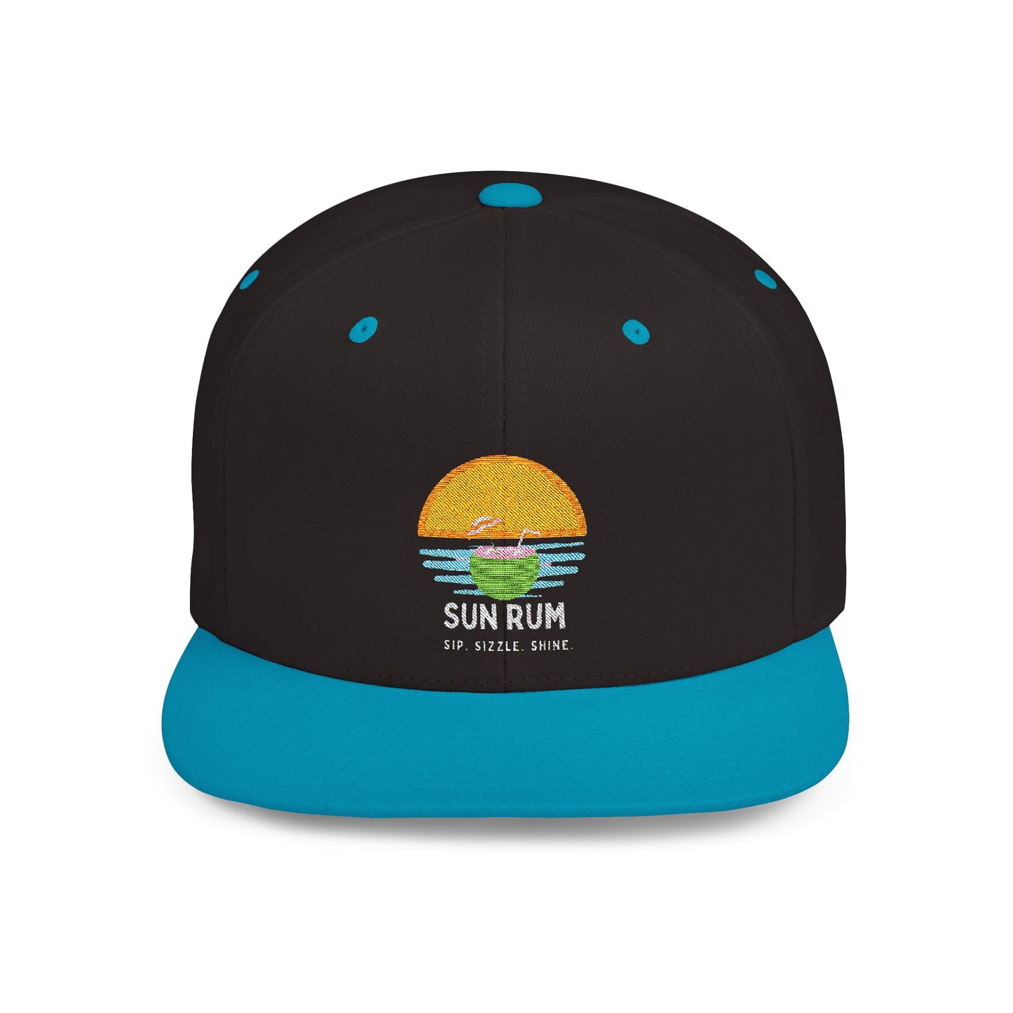 Flat Bill Snap Back - black/ teal