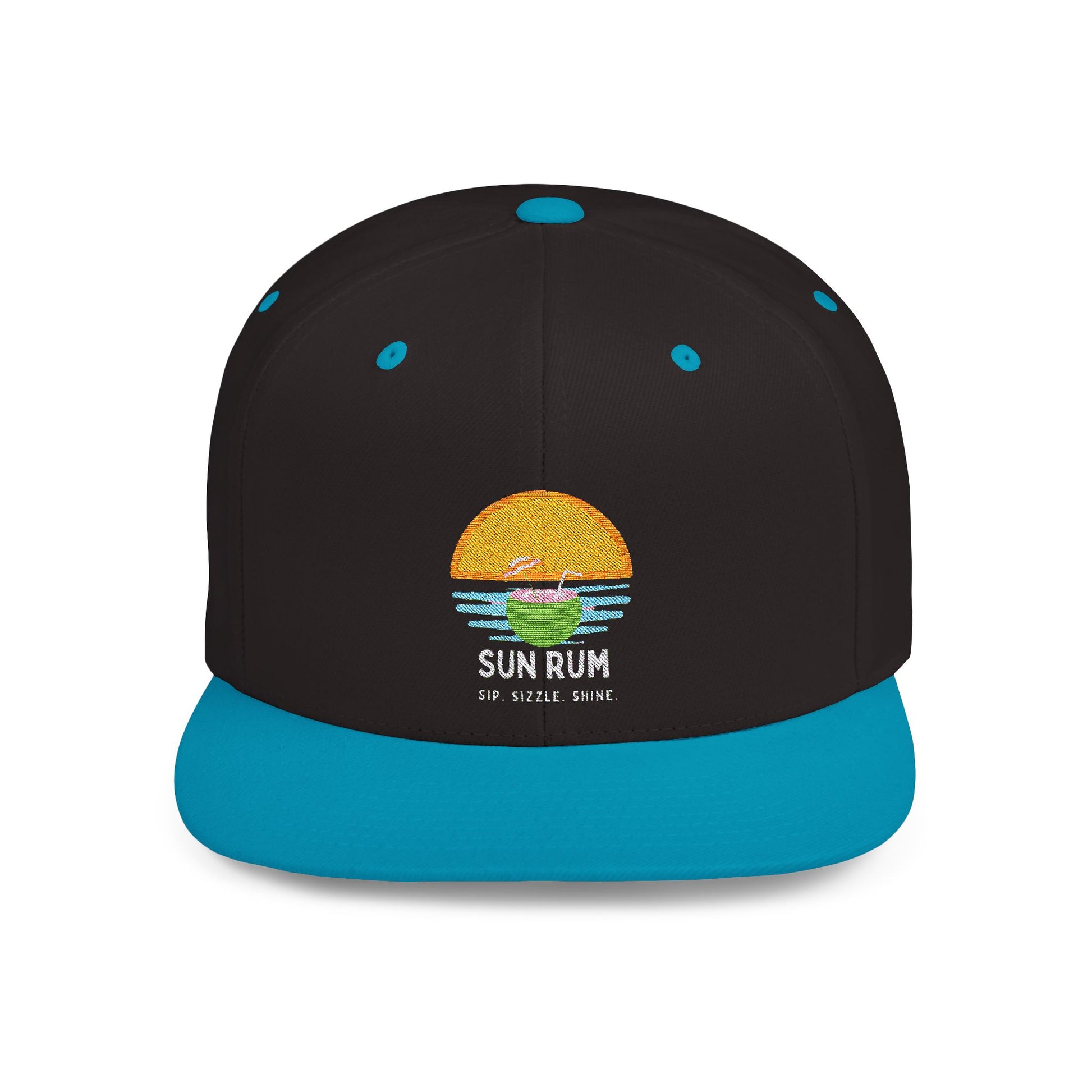 Flat Bill Snap Back - black/ teal