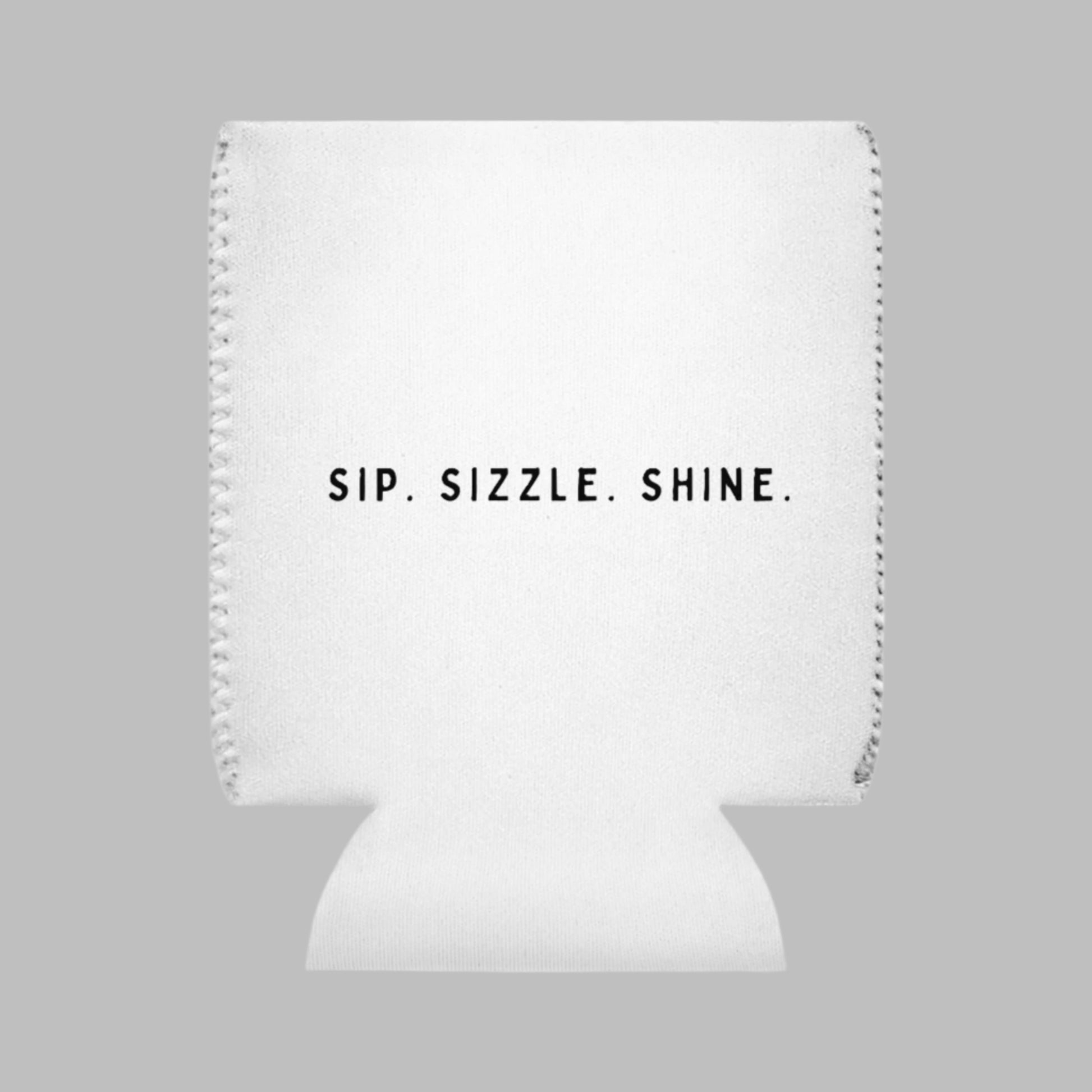 white Can koozie - back side
