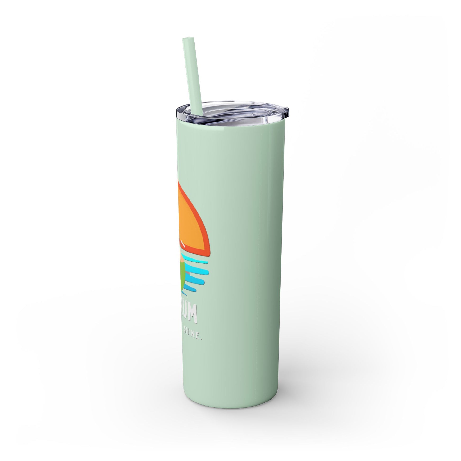 Mint Tumbler with straw, 20oz - side