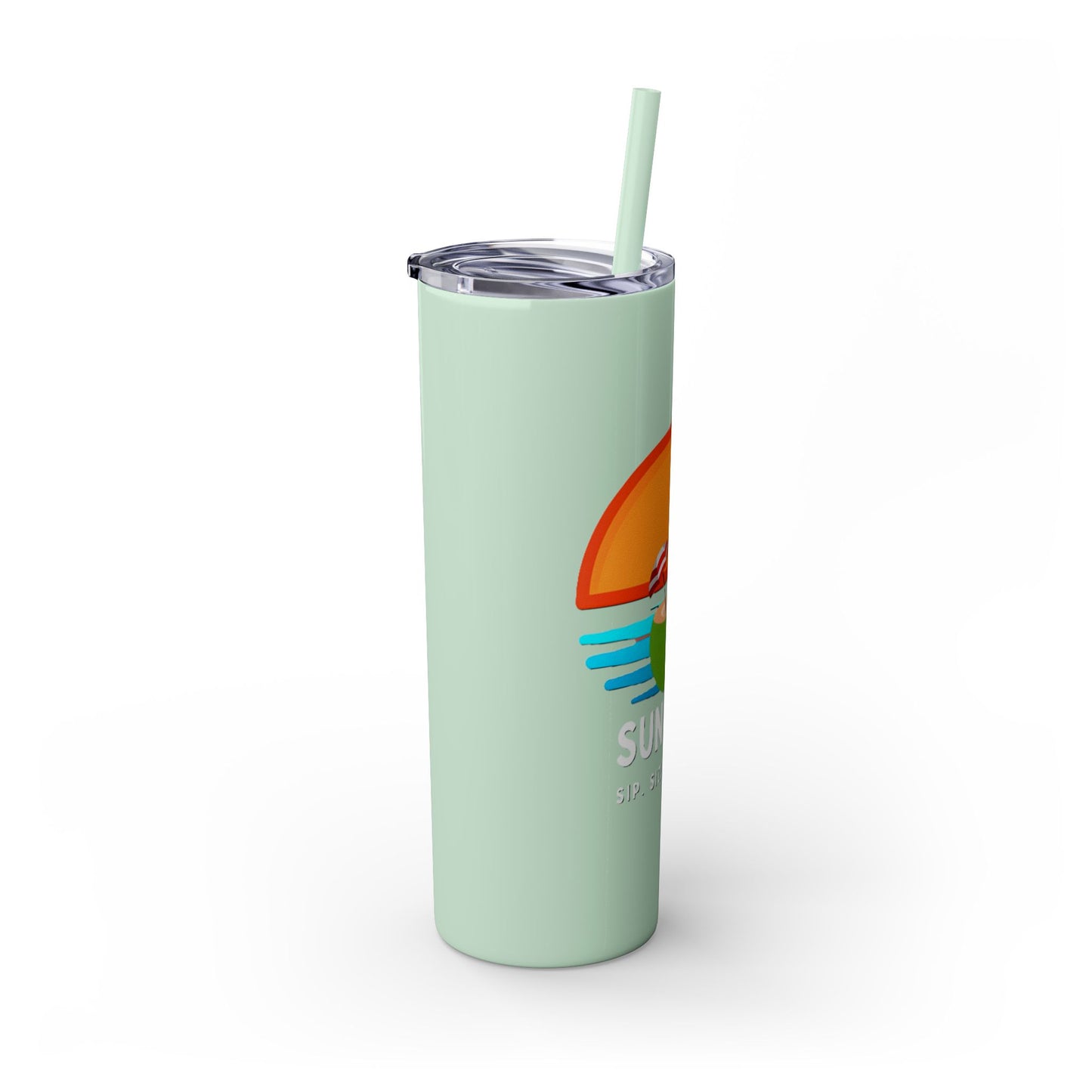 Mint Tumbler with straw, 20oz - side