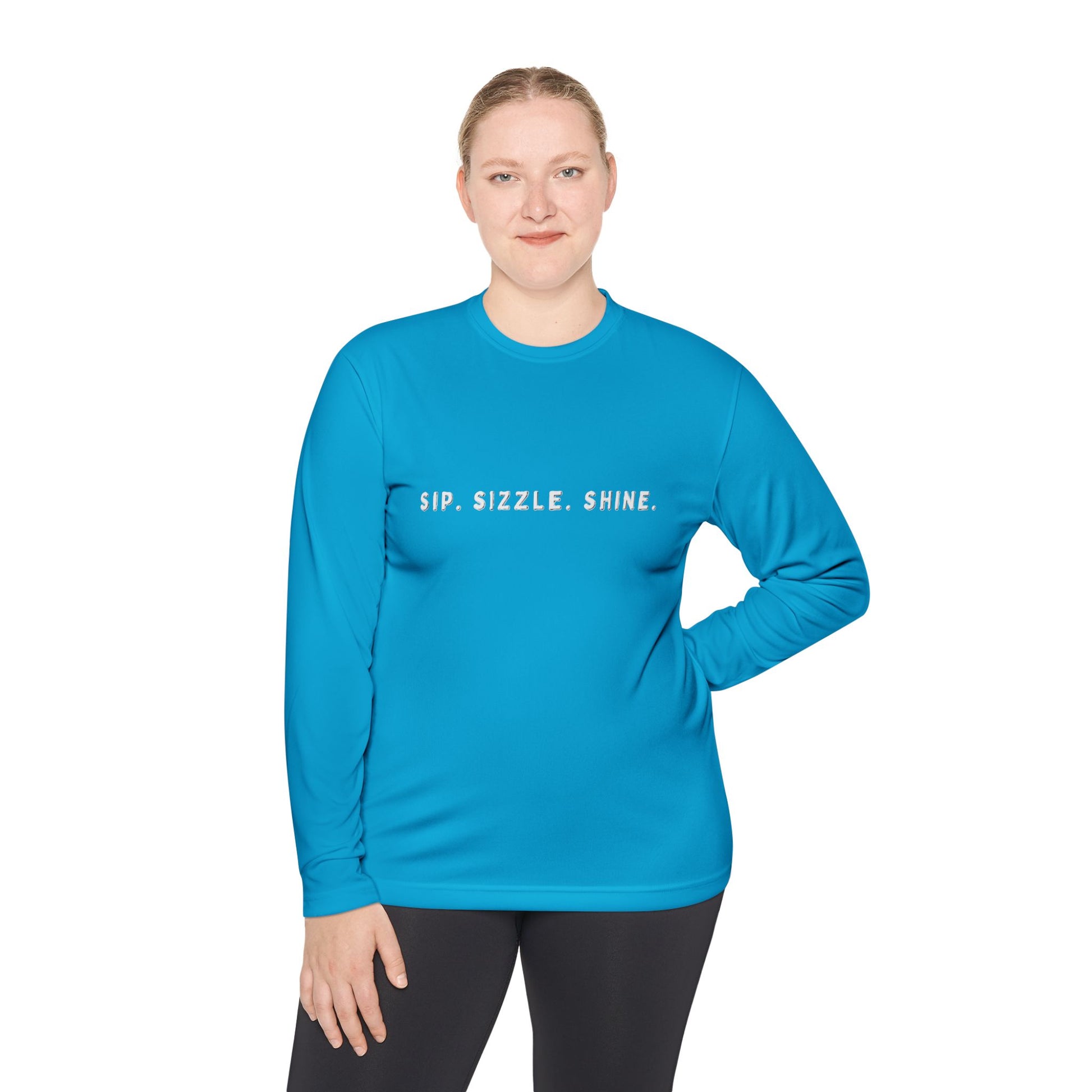 Turquois Unisex Lightweight Long Sleeve Tee: front