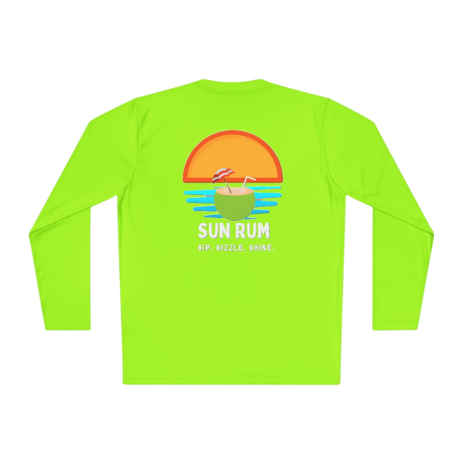 Lime Unisex Lightweight Long Sleeve Tee: back