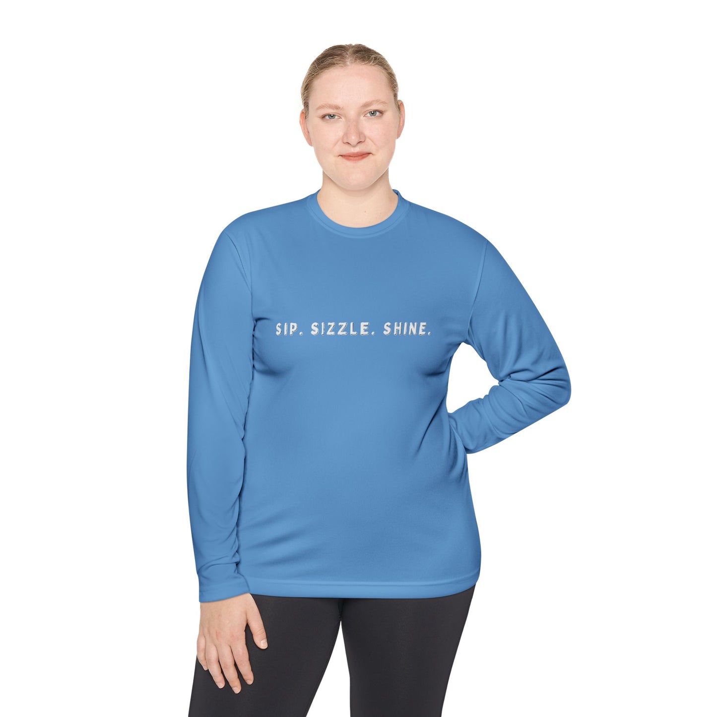 Light Blue Unisex Lightweight Long Sleeve Tee: front
