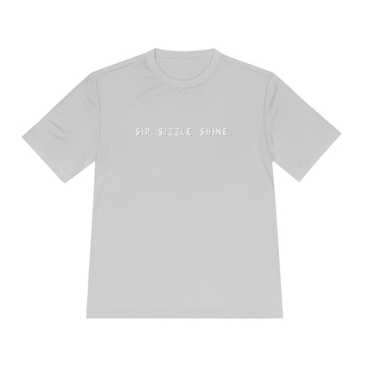 Grey Unisex Moisture-Wicking Tee: front