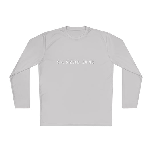 Grey Unisex Lightweight Long Sleeve Tee: front