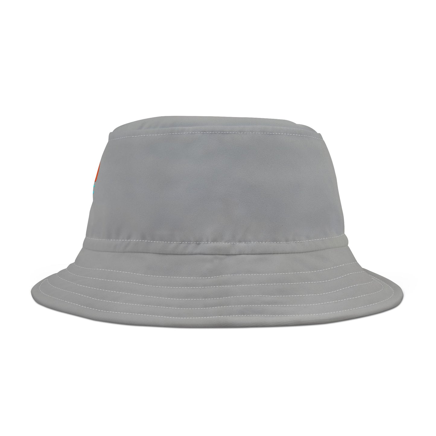 Grey bucket hat - side view