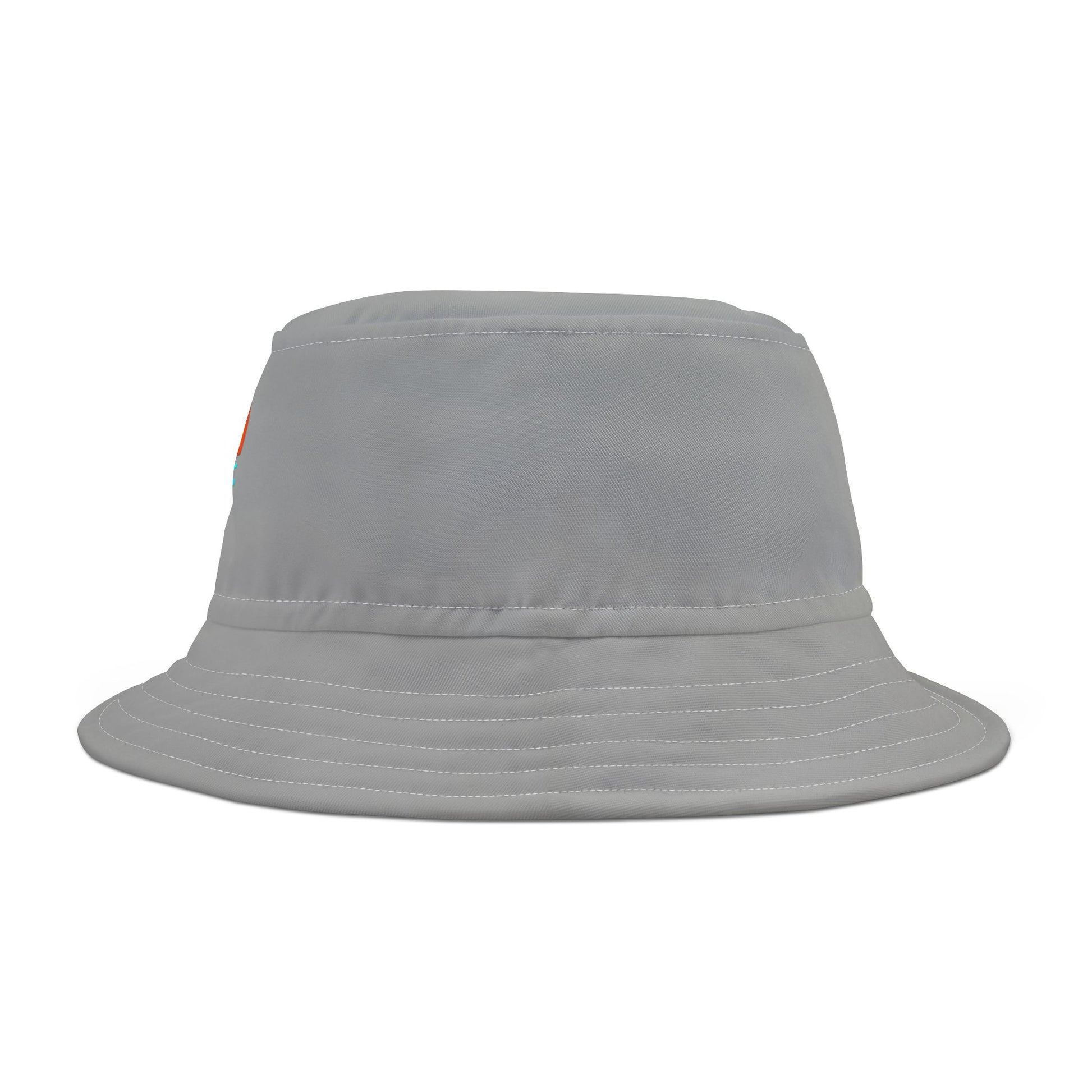 Grey bucket hat - side view