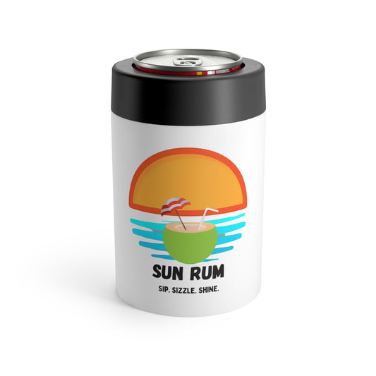 white Insulated Can Holder - front view