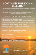 Boat Guest Rulebook – Full Edition (Printable Kit)