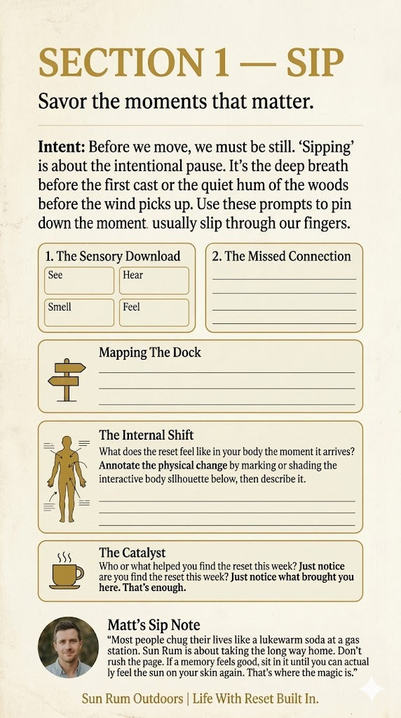 The Reset Journal — Sun Rum Outdoors
